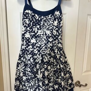 Cynthia Steffe Navy and White Floral Dress
